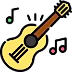 Logo for children's guitar lessons at Besharp Music School, Adelaide, promoting an engaging and enjoyable learning experience.