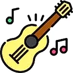 Logo representing guitar, ukulele, and bass lessons for children at Besharp Music School, Adelaide, emphasizing a dynamic teaching approach.