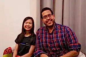 Girl engaging with her music teacher during a lesson, showcasing their mutual passion for music education at Besharp Music School, Adelaide.