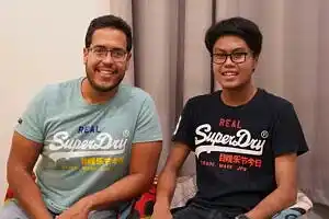 Teenager and music teacher collaborating on musical skills development at Besharp Music School, Adelaide.